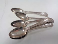 A set of six silver spoons, John Walton, Newcastle 1845,