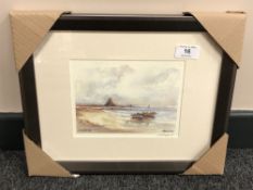After Tom MacDonald : Lindisfarne, reproduction in colours, signed in pencil, 13 cm by 18 cm,