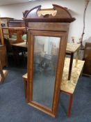 A nineteenth century mahogany hall mirror