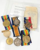 A WWI medal trio named to W.S.A. 1423 R. Young Skr. R.N.R.