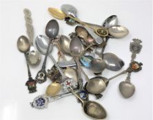 A quantity of silver and other spoons (Qty)