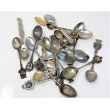 A quantity of silver and other spoons (Qty)