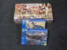 An Airfix modelling kit, The Battle of Waterloo, boxed, together with two Revell modelling kits,