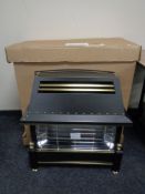 A boxed Flavell Regent black electric fire (as new).