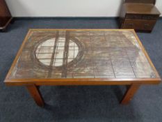 A mid 20th century Danish tile topped coffee table.