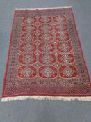 A Bokhara design rug,