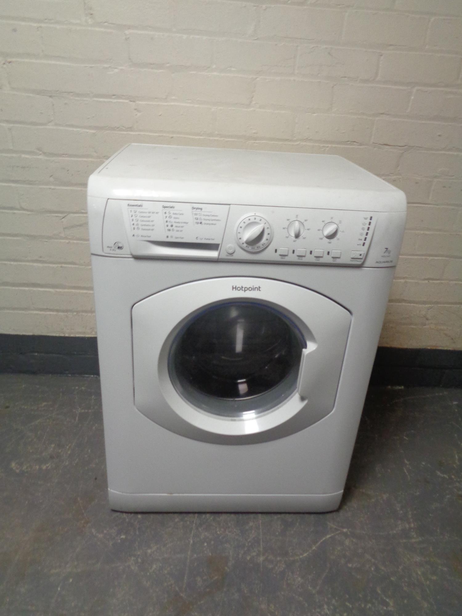 A Hotpoint Aquarius washing machine