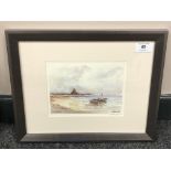 After Tom MacDonald : Lindisfarne, reproduction in colours, signed in pencil, 13 cm by 18 cm,