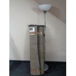 An Ikea Gasper 133 x 195 shaggy pile rug together with a floor lamp.