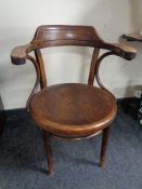 A bentwood armchair