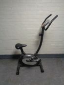 An exercise bike