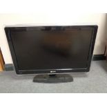 A Samsung 32'' LCD TV together with a Phillips 37'' LCD TV with remotes and continental wiring.