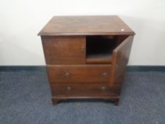 A George III mahogany double door cabinet