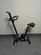 An exercise bike