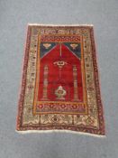 An Persian prayer rug,