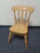 A child's pine kitchen style chair