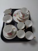 A 21 piece Dorchester bone china tea service.