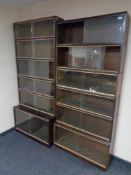 Two 20th century Simplex stacking bookcases (12 sections)