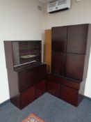 A 20th century seven piece Tapley 33 modular wall unit