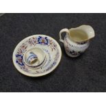 A four piece Victorian Mintons china wash set