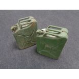 Two 20 litre jerry cans