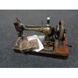 A vintage Singer sewing machine