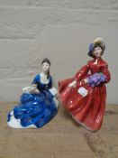 Two Royal Doulton figures - Lilac Time HN 2137 and Rosalind HN 2393