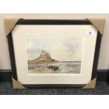 After Tom MacDonald : Lindisfarne Castle, reproduction in colours, signed in pencil, 21 cm by 30 cm,