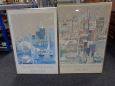 Two B Liaskas tourism posters 'Toronto's Waterfront' and 'Toronto's Sesquicentennial' (2)