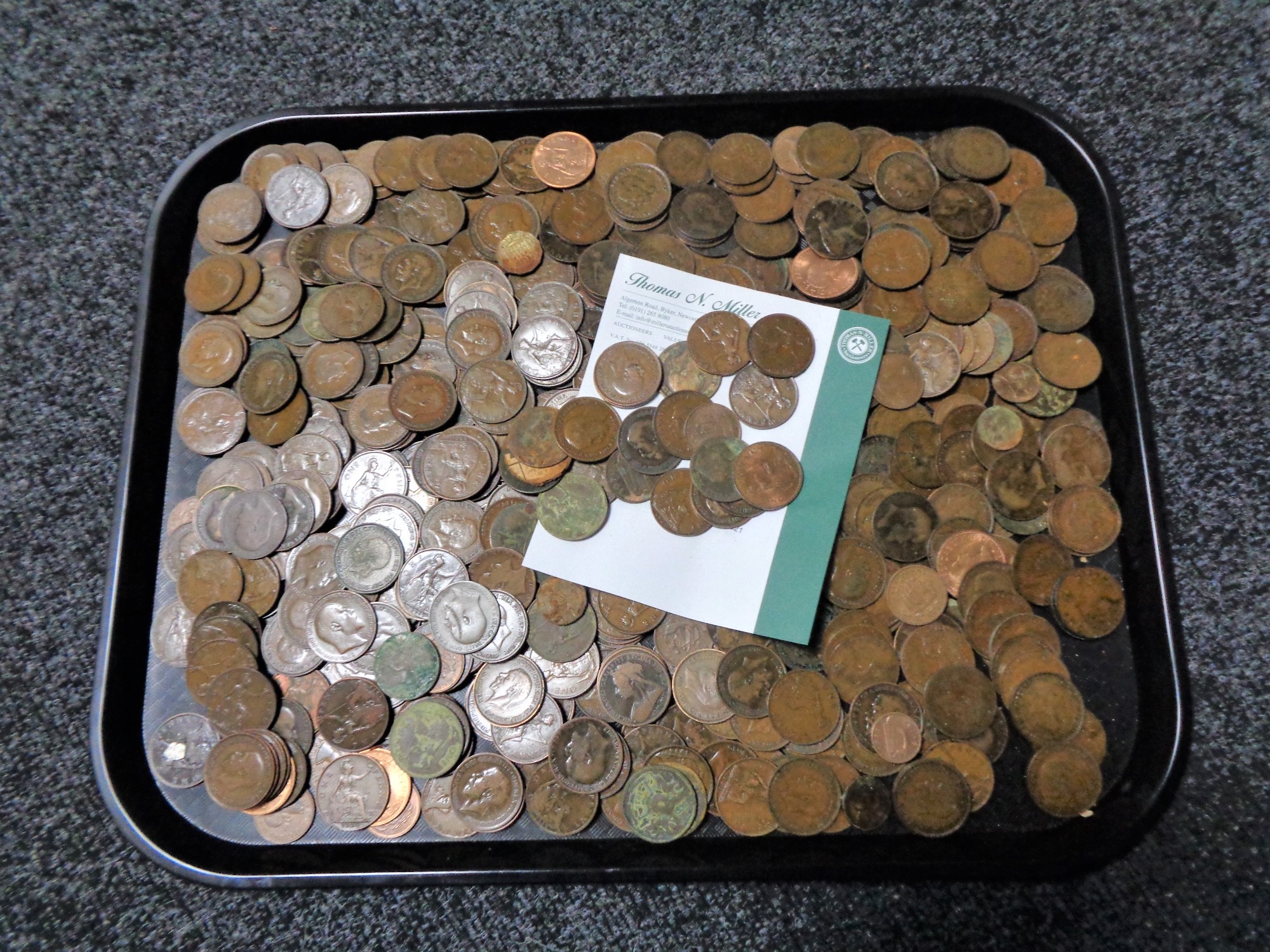 Approximately 5kg of antique and later copper One Pence coins etc.