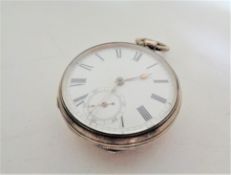 A silver pocket watch, Chester 1879.