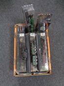 A box containing 14 Great British Locomotive Collection models.