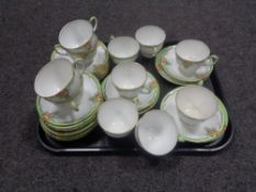 A tray of thirty-four piece Aynsley bone china tea service