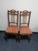 A pair of Edwardian bedroom chairs