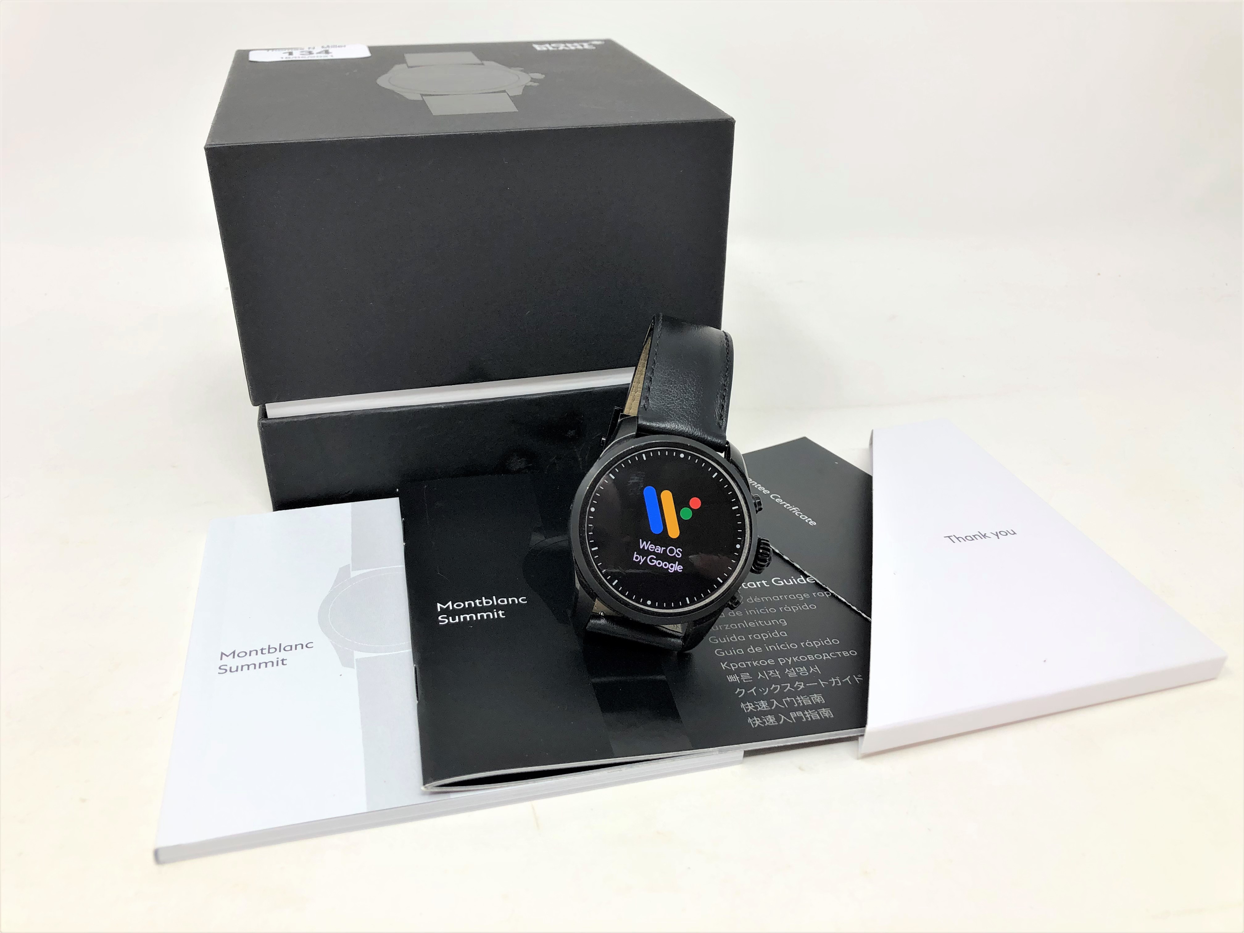 A Gentleman's Mont Blanc Summit 2 Smart Watch, boxed, with cables and manuals,
