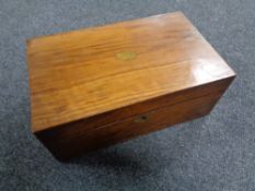 A Victorian satinwood writing box.
