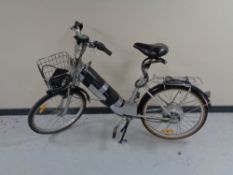 An electric bike with charger, no key/ ignition.