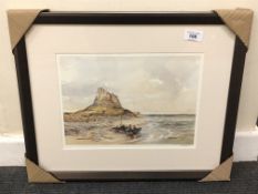 After Tom MacDonald : Lindisfarne Castle, reproduction in colours, signed in pencil, 21 cm by 30 cm,