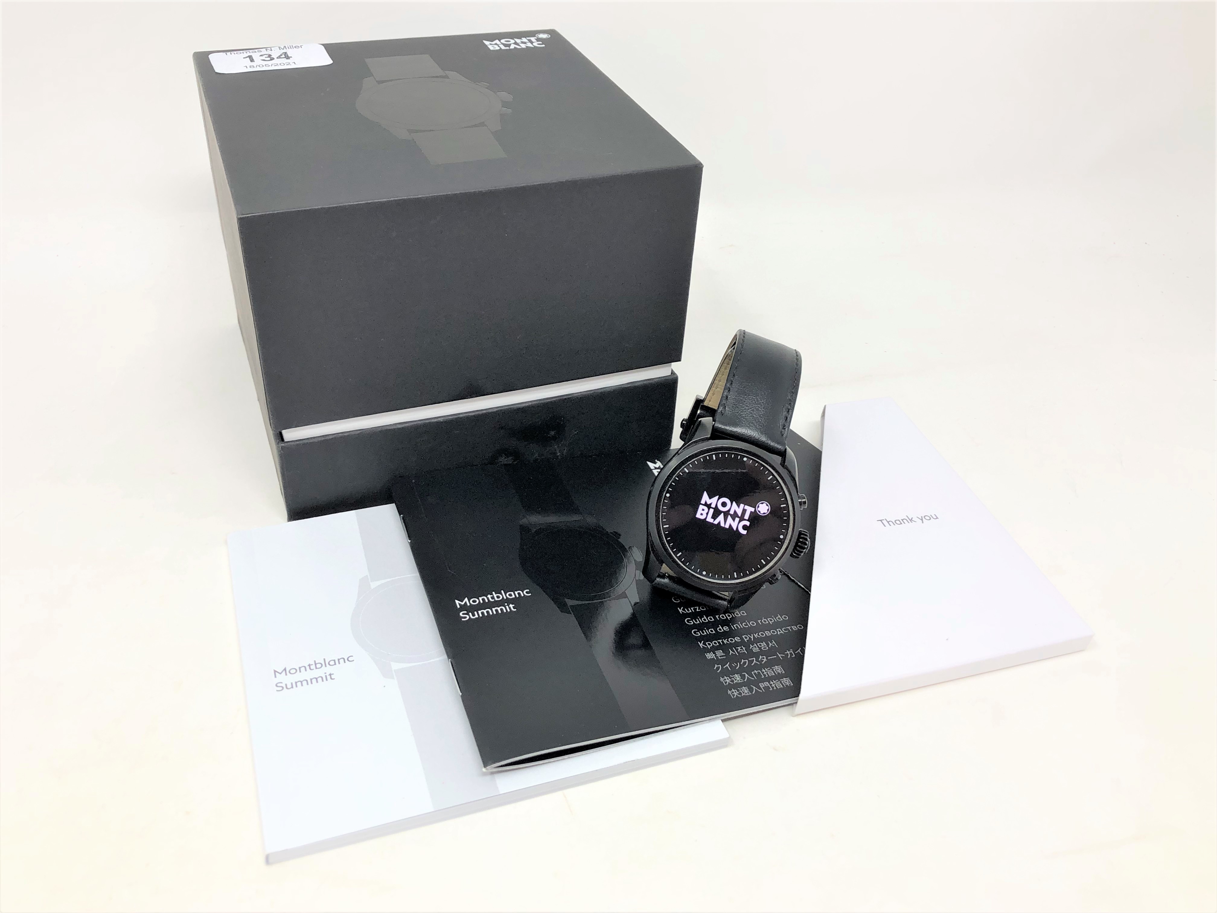 A Gentleman's Mont Blanc Summit 2 Smart Watch, boxed, with cables and manuals, - Image 2 of 2