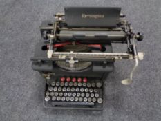 A vintage Remington typewriter.