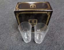 A set of six Edinburgh crystal high ball glasses, boxed.