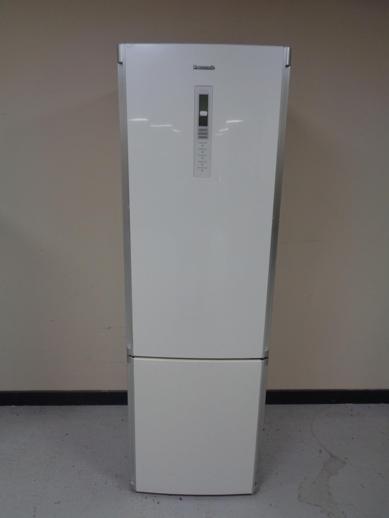 A Panasonic inverter upright fridge freezer.