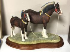 A Border Fine Arts figure, Champion Mare and Foal, Limited Edition No.