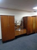 A mid 20th century Nathan three piece teak bedroom suite.