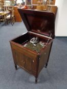 An early 20th century mahogany cased gramophone by Gilbert.