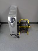 A Trino oil filled radiator together with a Stanley 2KW heater.
