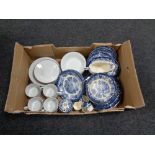 A box containing assorted Royal Worcester tea and dinner china.