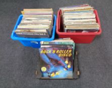 Three boxes containing vinyl LPs to include compilations, Motown etc.