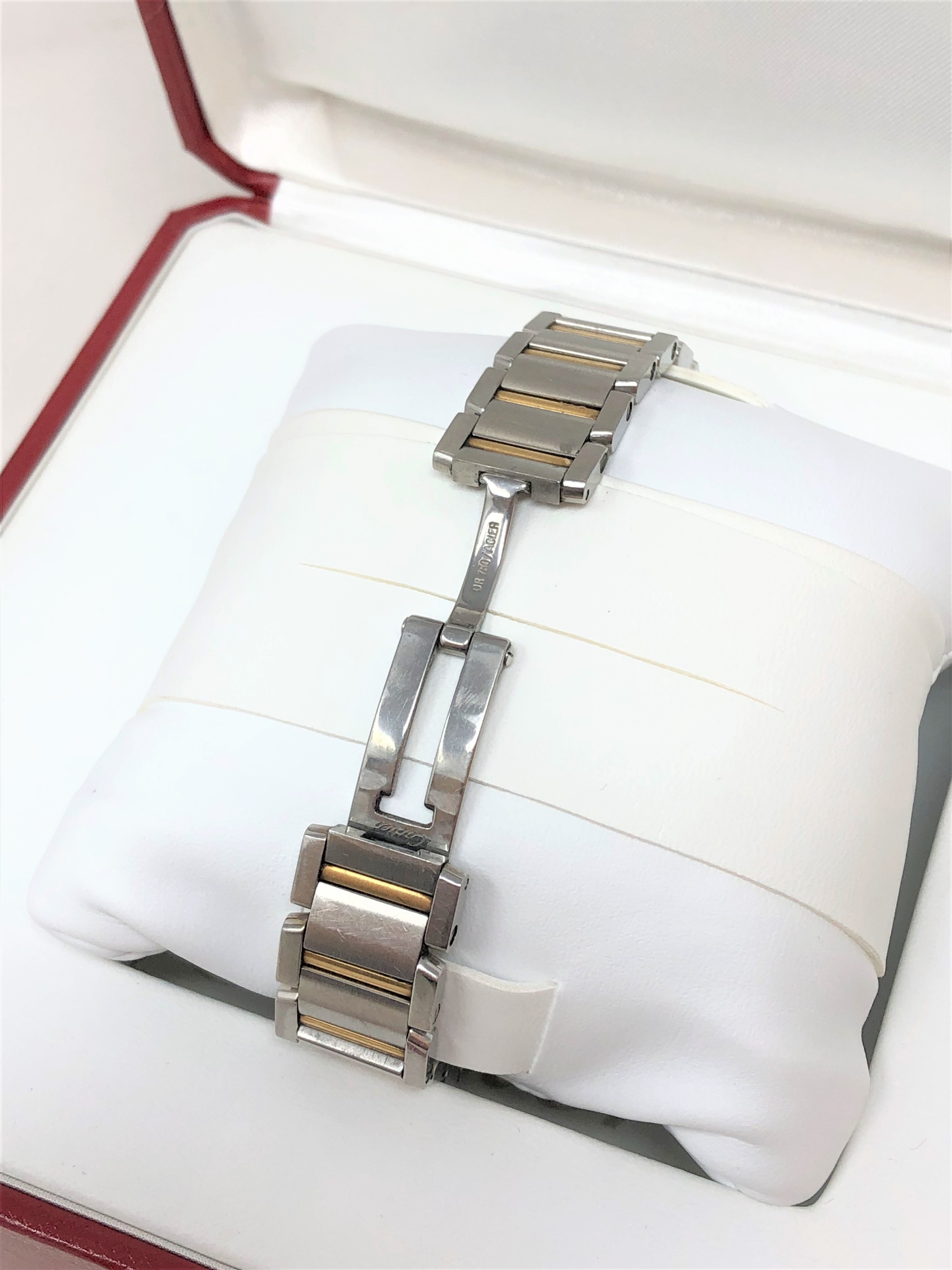 A lady's steel and gold Cartier Tank Francaise wristwatch, ref. - Image 4 of 7