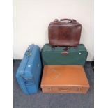 Four luggage cases to include Antler,